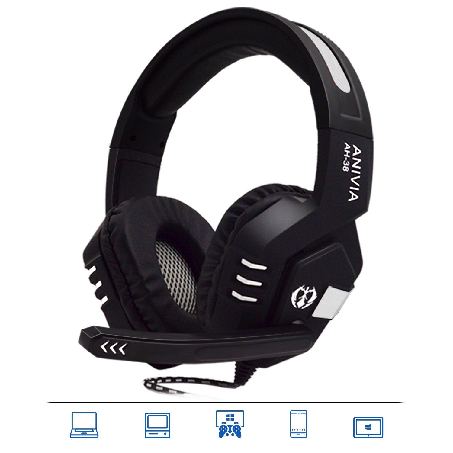 SADES AH-38 Over Ear Gaming Headset Wired Headphone Music Stereo Earphone with Mic for PC Laptop SADES AH-38 Over Ear Gaming Headset Wired Headphone Music Stereo Earphone with Mic for PC Laptop
